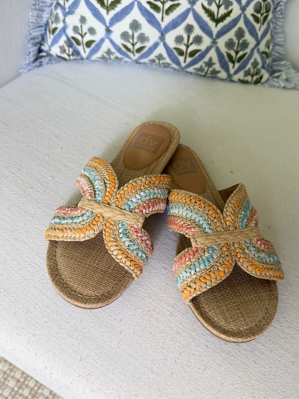 Dolce Vita Multicolor Braided Slide Sandals